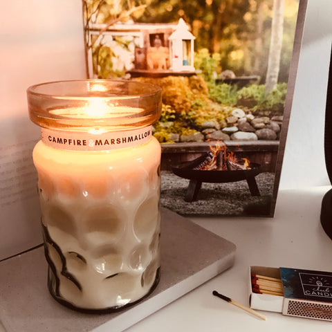 Campfire and Marshmallow Candle of the month