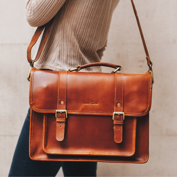 leather satchel