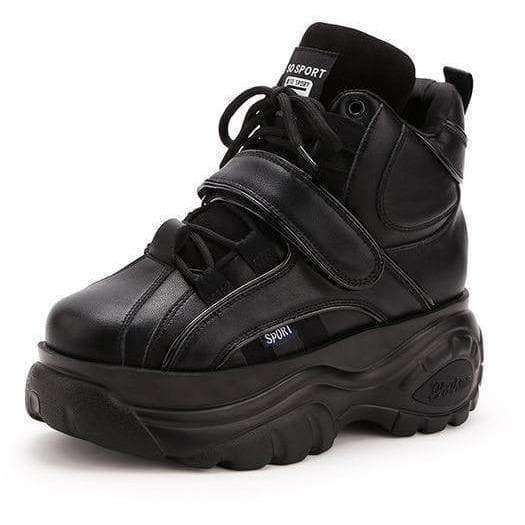 chunky black platform trainers