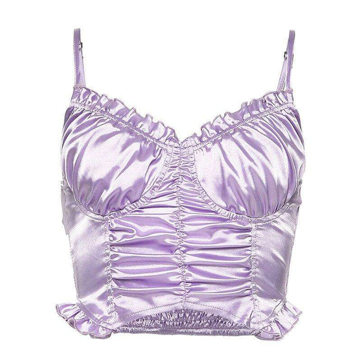 Purple Ruched Crop | Own Saviour