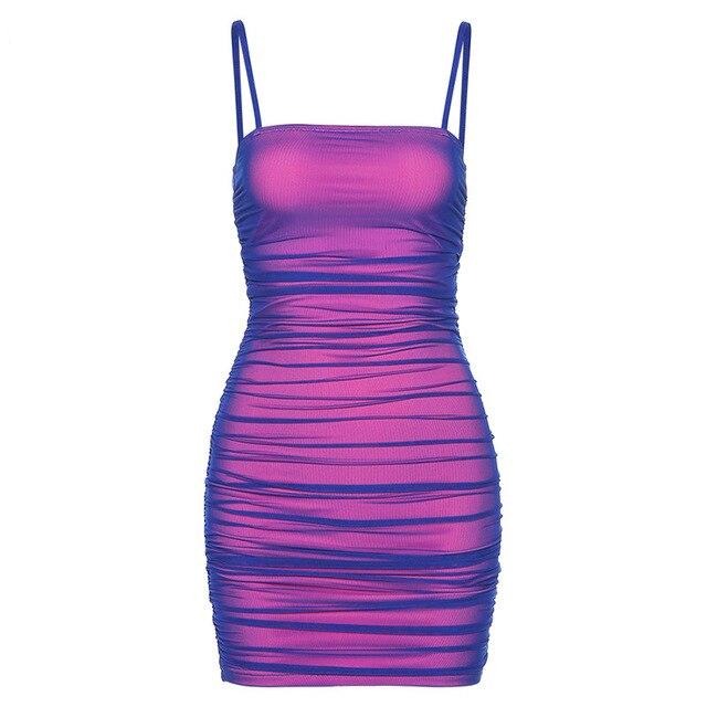 pink and purple dress