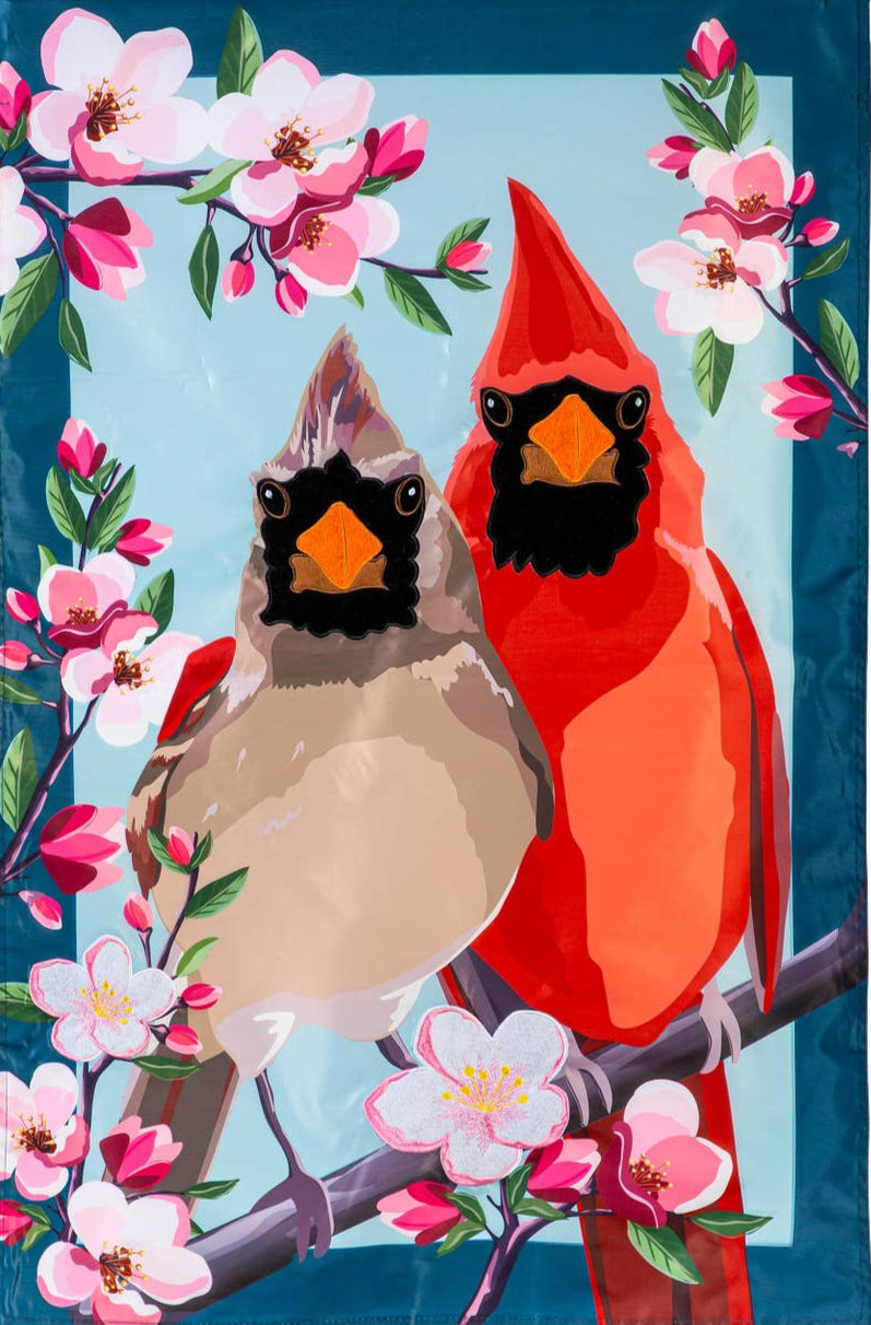 Cardinal Couple Appliqued HF