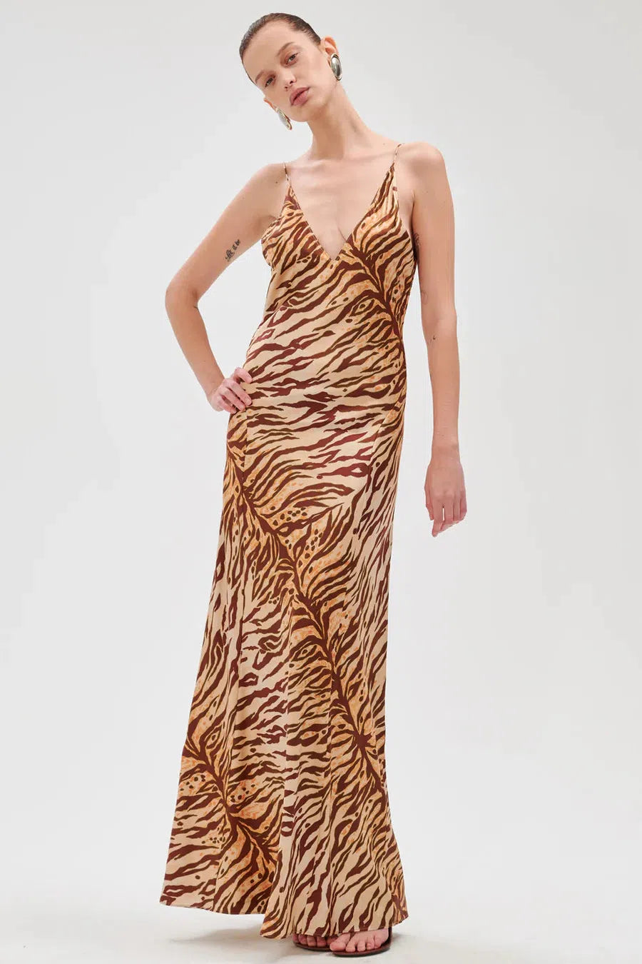 RONNY KOBO ROWAN DRESS IN TIGER PRINT
