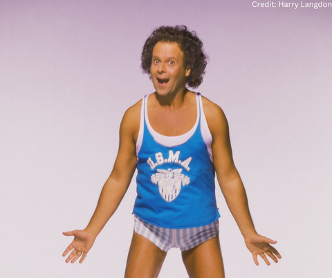 Richard Simmons in 80s Workout Gear