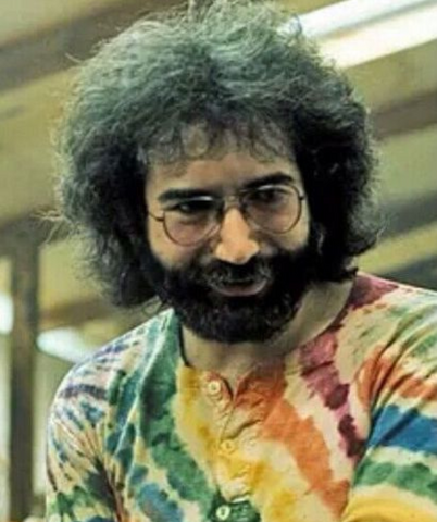 Jerry Garcia wearing Tie-dye