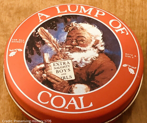 A Lump of Coal tin from Santa