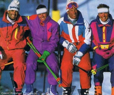 80s Skiers on Ski Lift