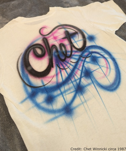 "Chet" spray painted t-shirt