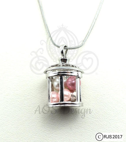 Lantern Fairy Cage Pearl Cage Silver 