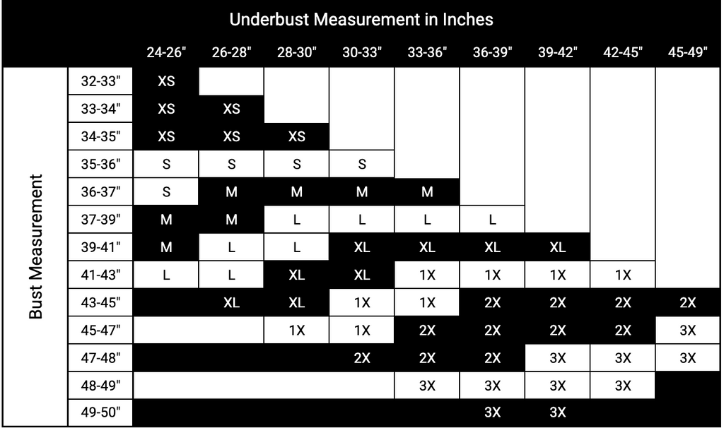 Bra Sizing Charts  Thistle and Spire