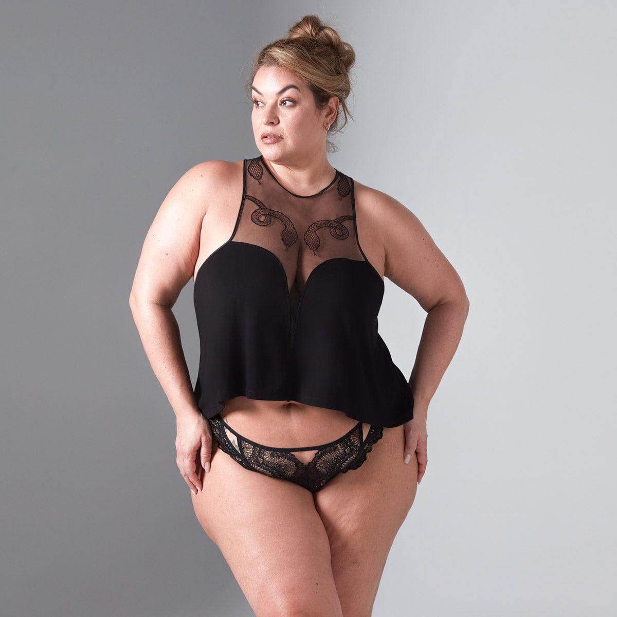 Medusa High-Waisted Bikini - Biscotti