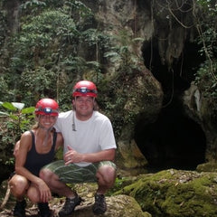 Cave diving in Belize