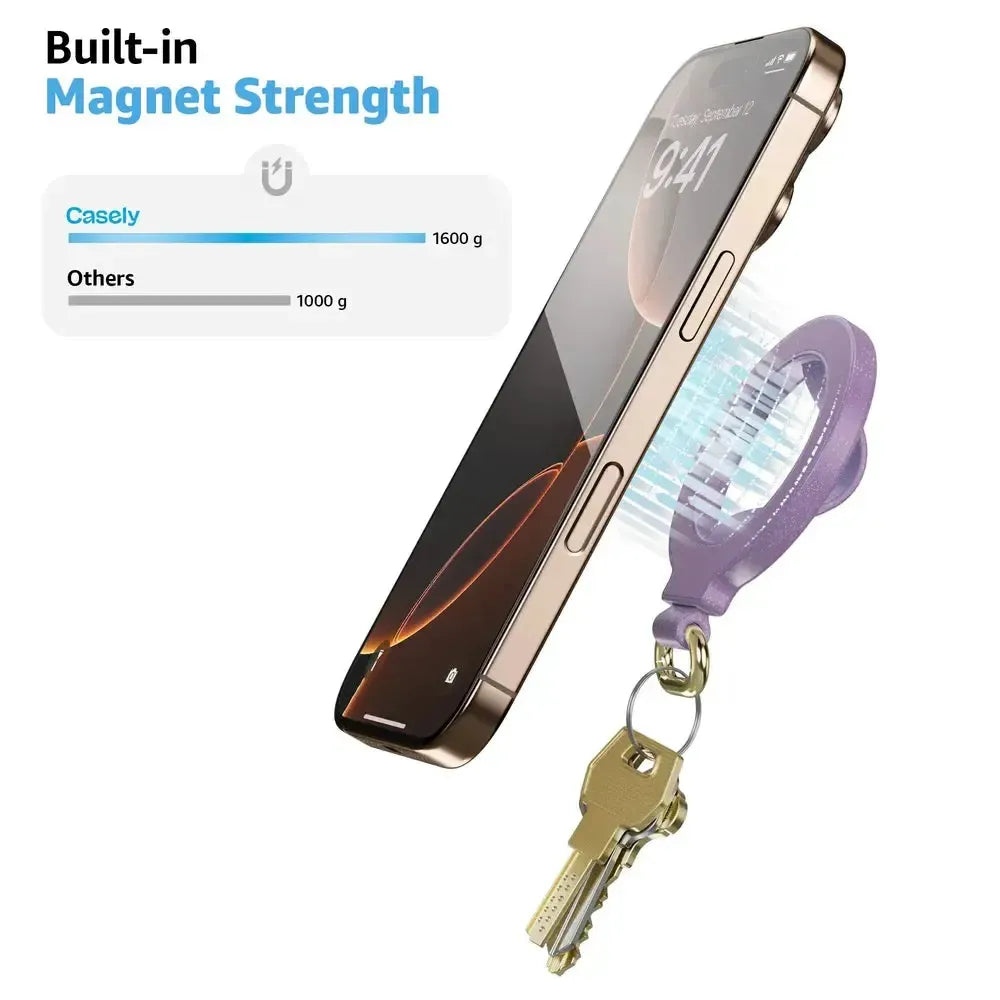 Lavender Waves | Purple Shimmer MagRing+ with Keychain