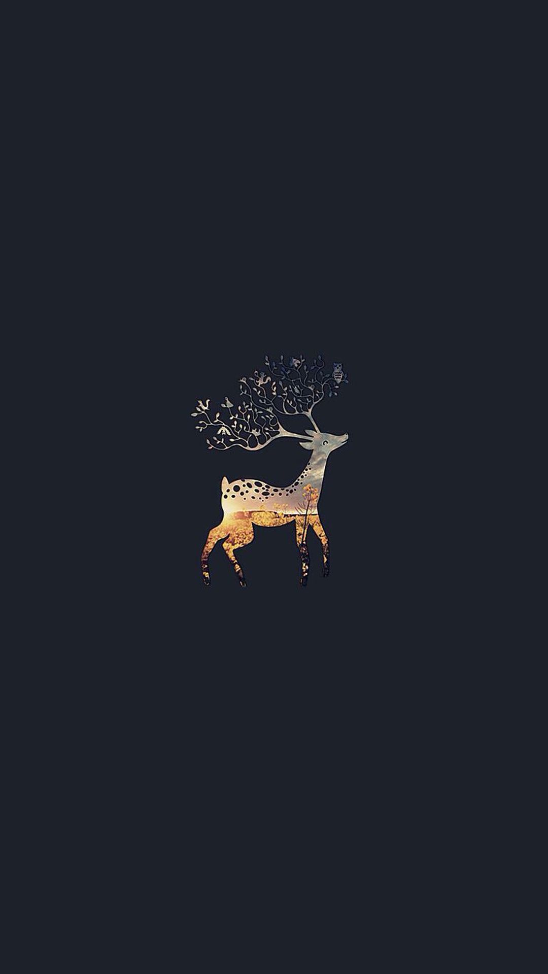 Vintage Deer Phone Wallpaper