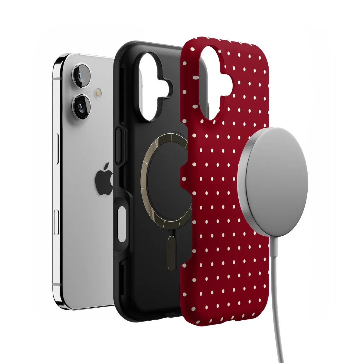 On the Dot | Maroon Polka Dot Case
