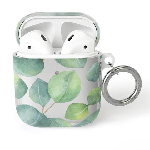 Leaf Me Alone | Green Floral Print AirPods Case