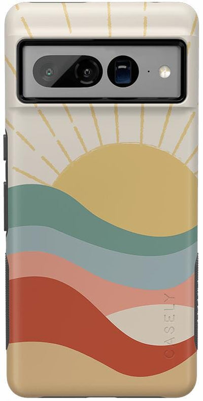 Here Comes the Sun | Colorblock Sunset Google Pixel Case Google Pixel Case get.casely Bold Google Pixel 6 