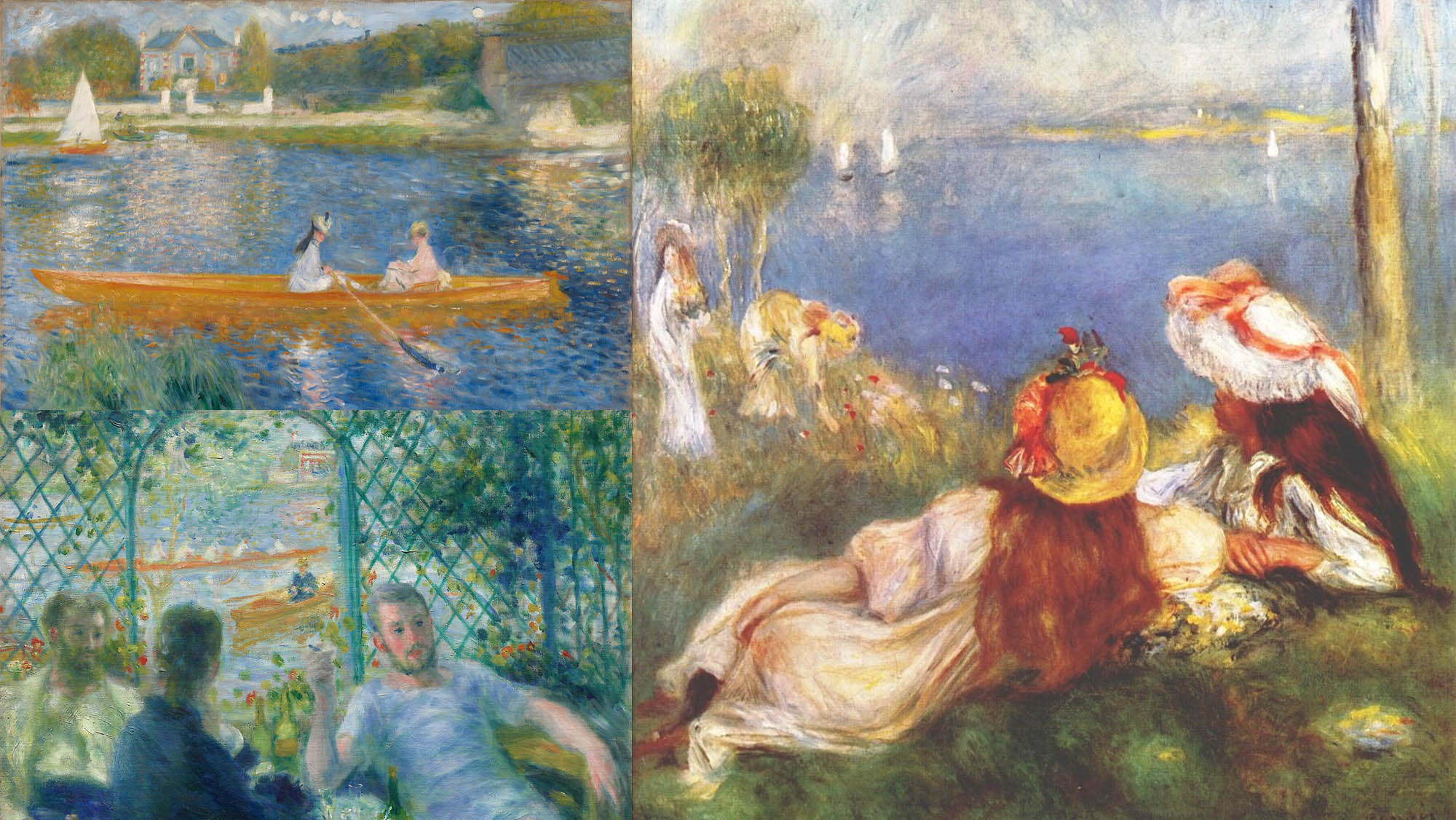 Pierre-Auguste Renoir paintings by the seashore illustrating JOAN SEED new artwork