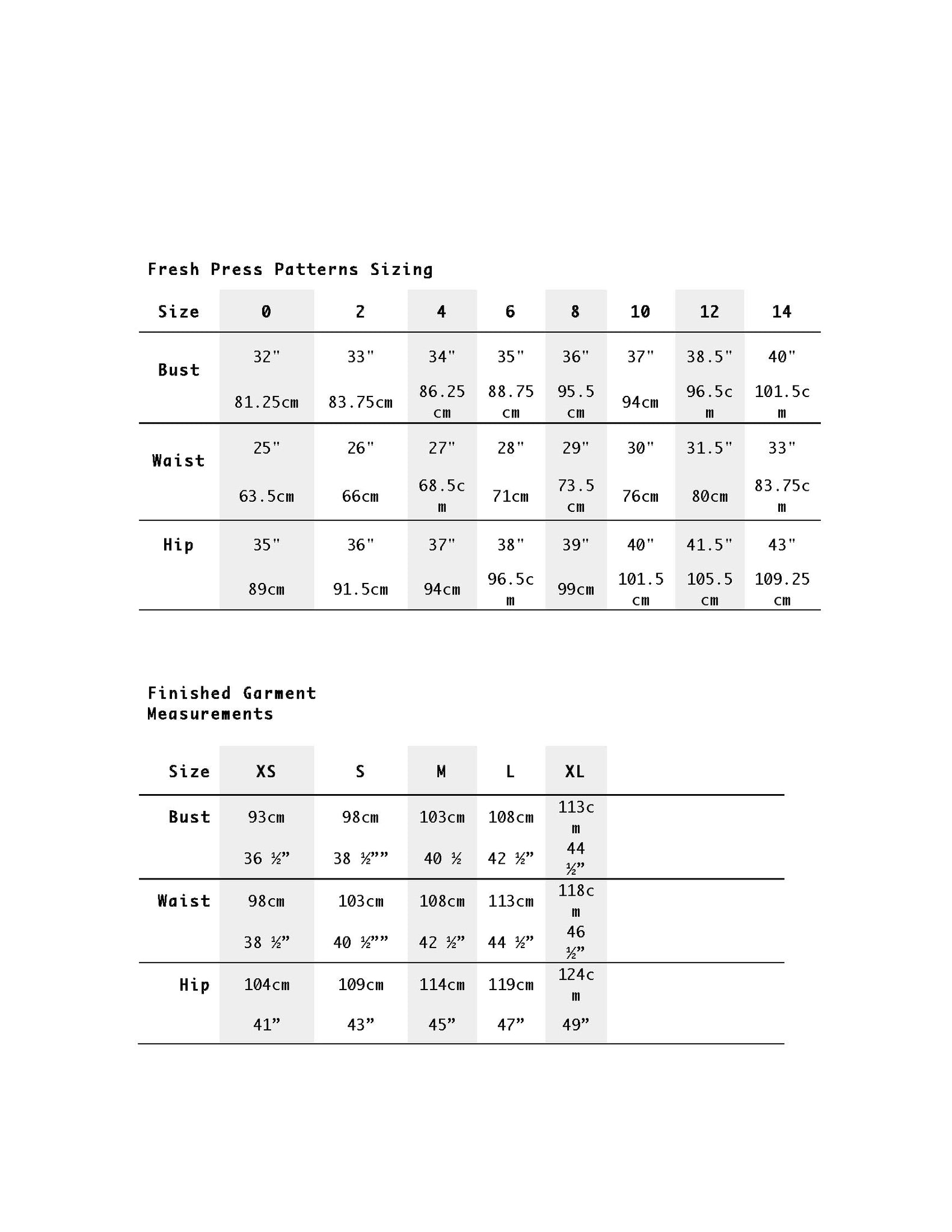 Willow Top Fresh Press Patterns