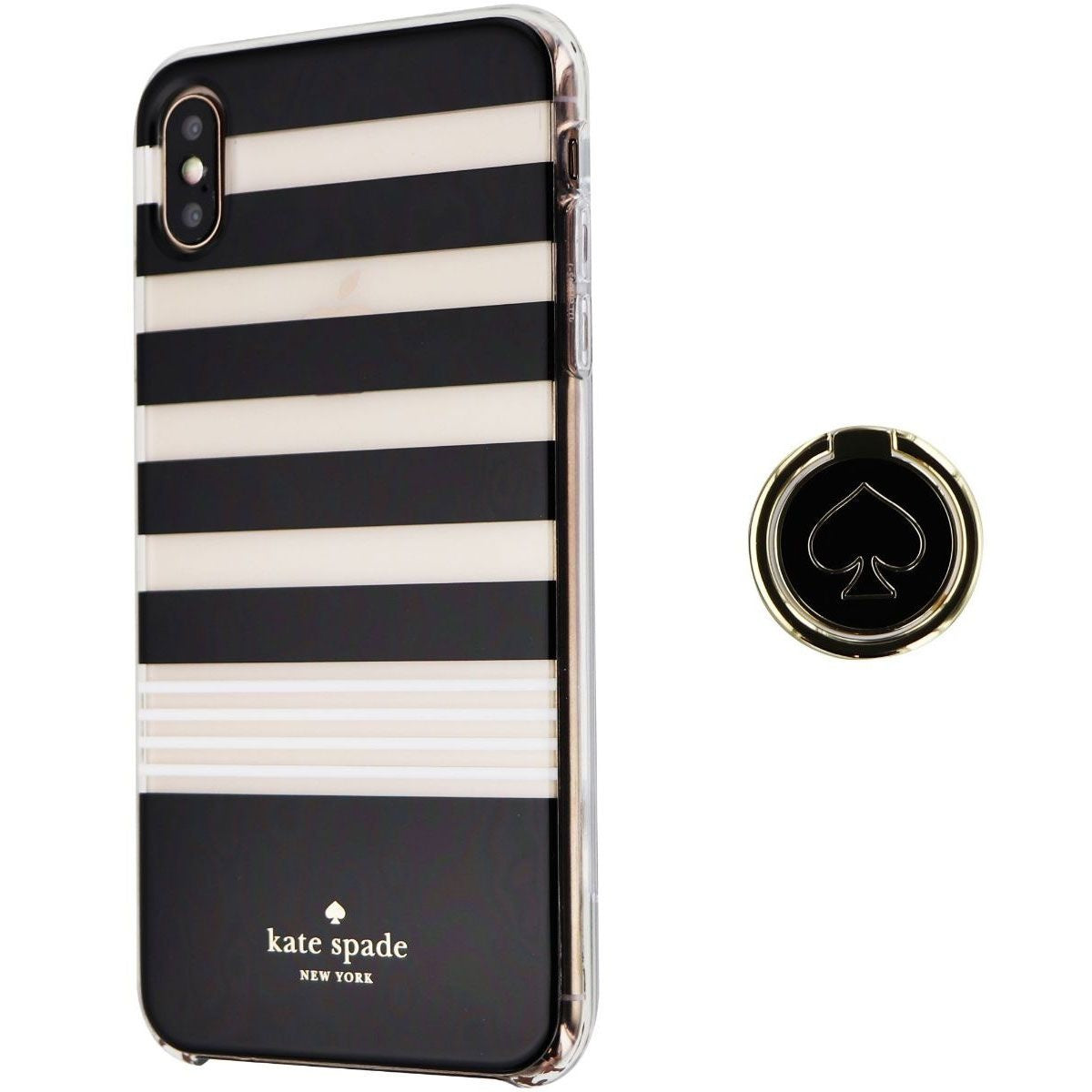 Kate Spade Hardshell Case and Ring Stand for iPhone XS Max - Clear/Bla –  High Class Mobile