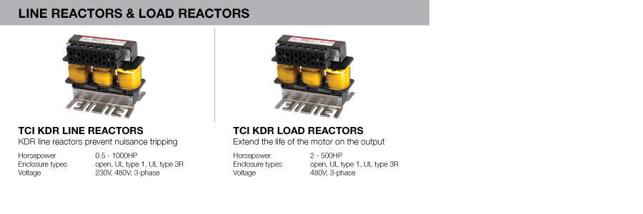KDR Line Reactors and Load Reactors