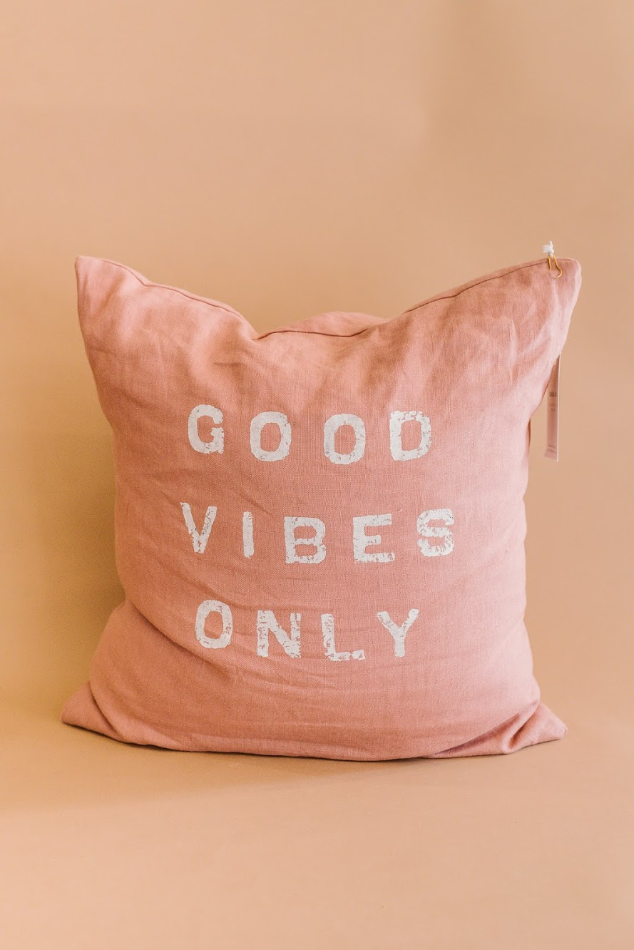 good vibes pillow