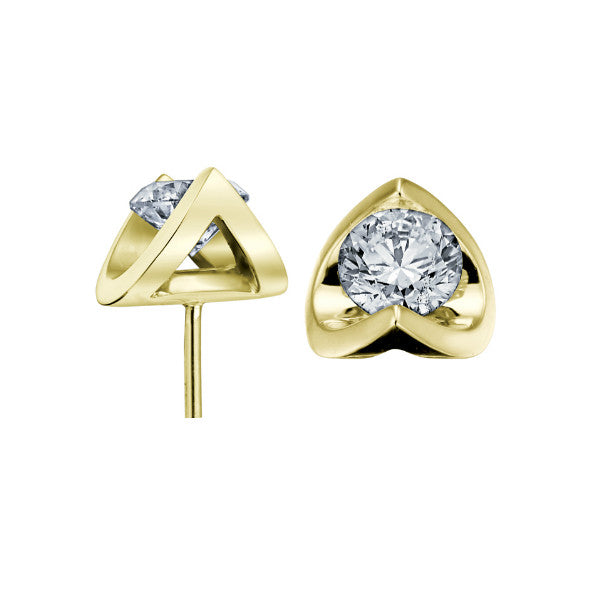 14k Yellow Gold Canadian Diamond Stud Earrings Carters Jewellers   Yellowstud 1024x1024 