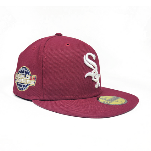 burgundy white sox hat