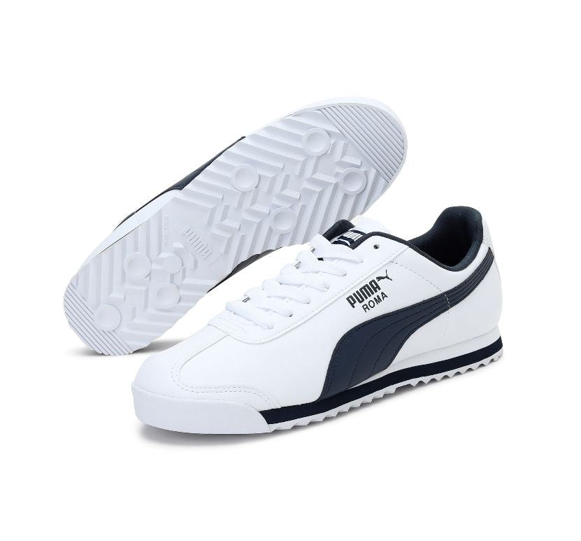 Puma Roma Basic (White and Navy) – Magic Sneaker