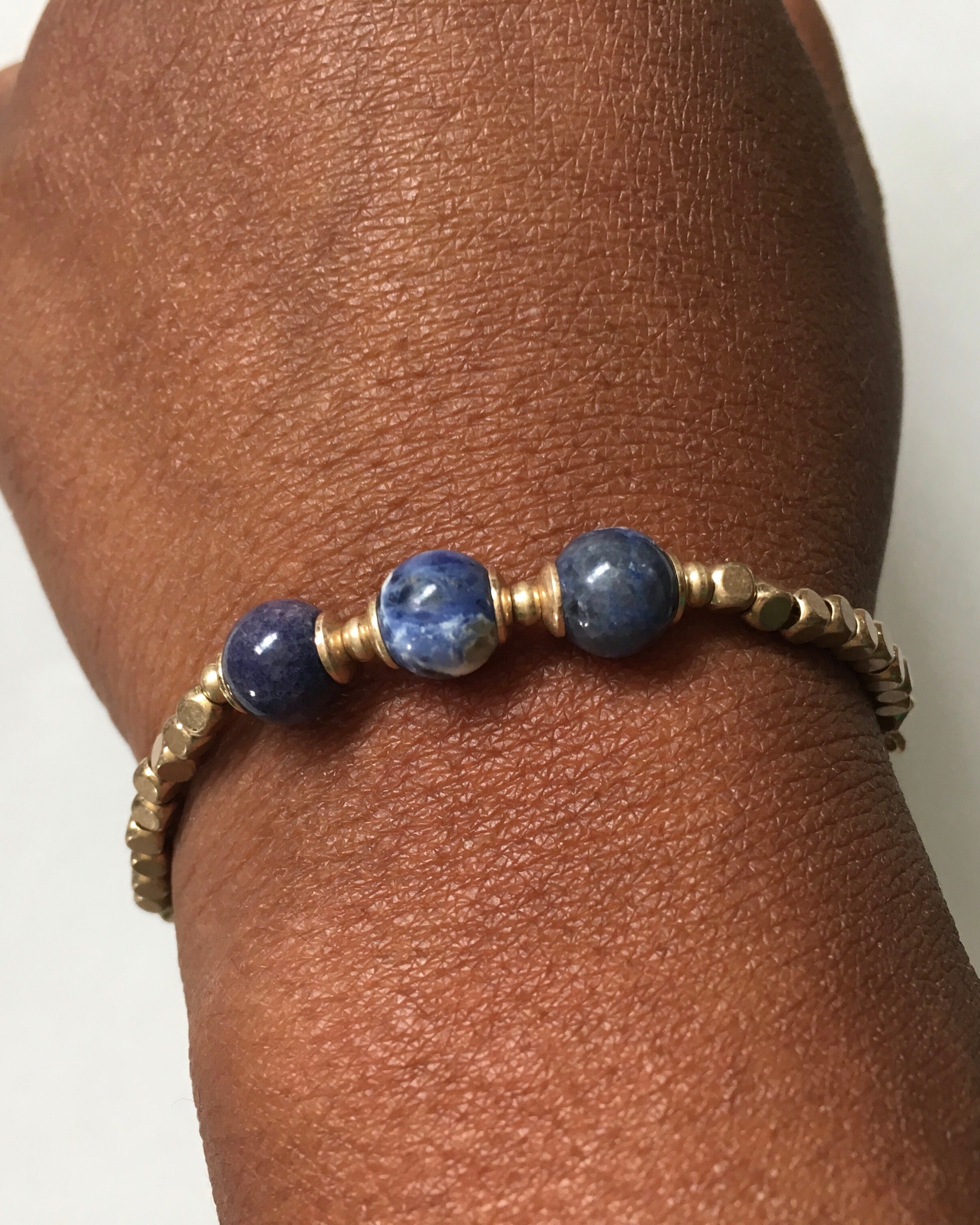 Blue Marble Stone Bracelet