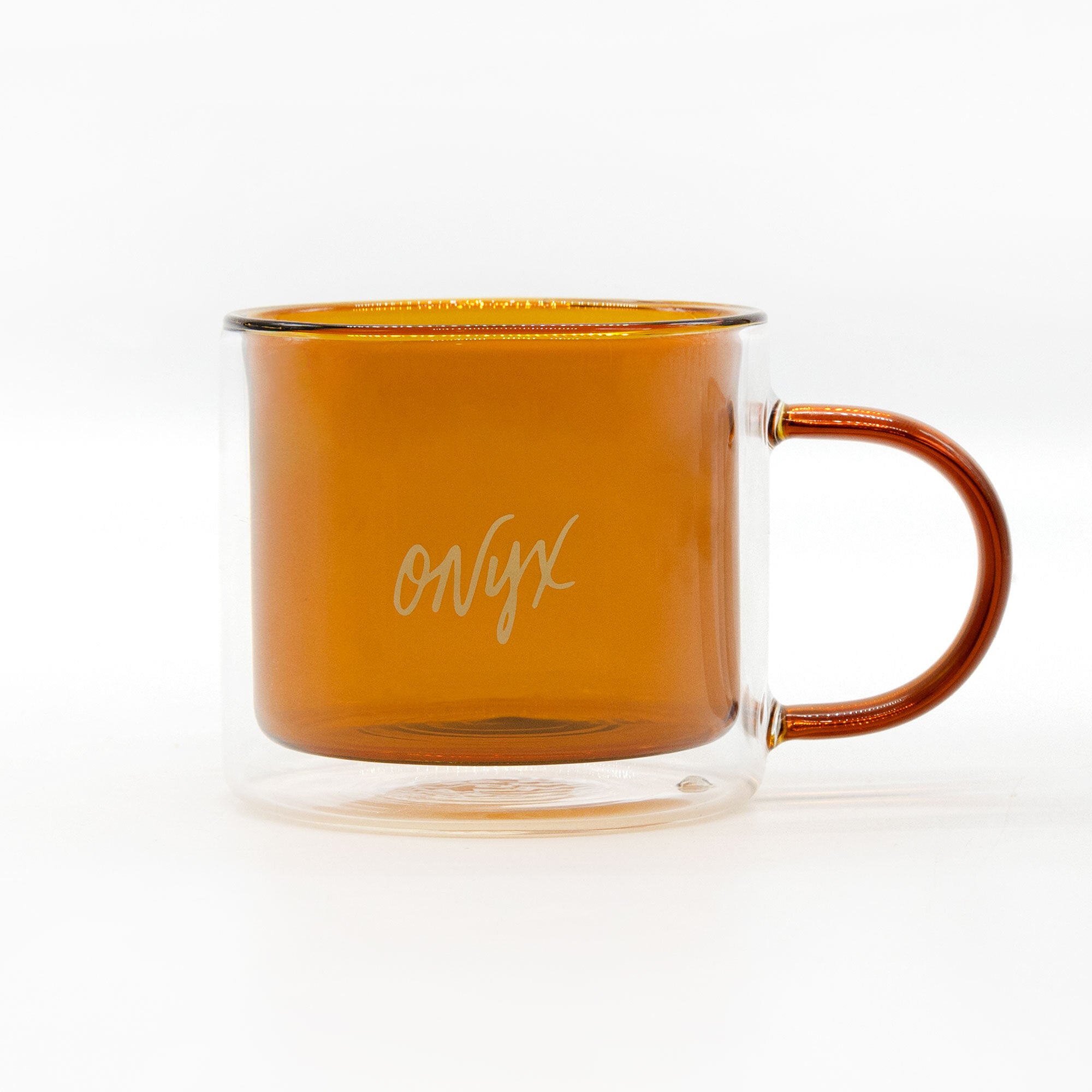 Colorful Glass Mug Amber