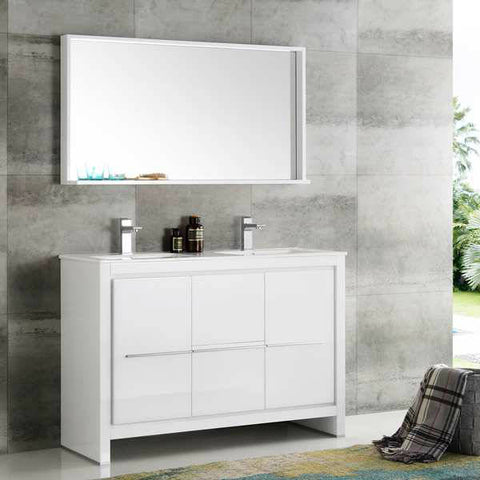 Fresca Allier 48-inch White, Double Bathroom Vanity