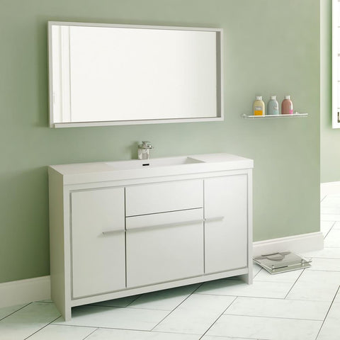 Alya Bath Ripley 48" Single Modern Bathroom Vanity Set AT-8060-48-W-S