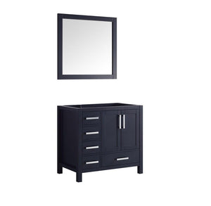 Jacques 36" Navy Blue Single Vanity | no Top and 34" Mirror - Right Version