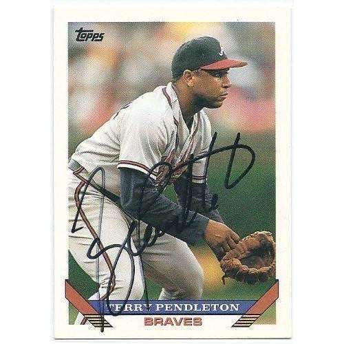 Terry Pendleton autographed Baseball Card (Atlanta Braves) 1992