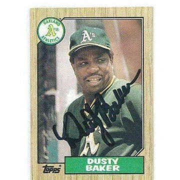 1983, Dusty Baker, LA Dodgers, Signed, Autographed, Fleer Baseball