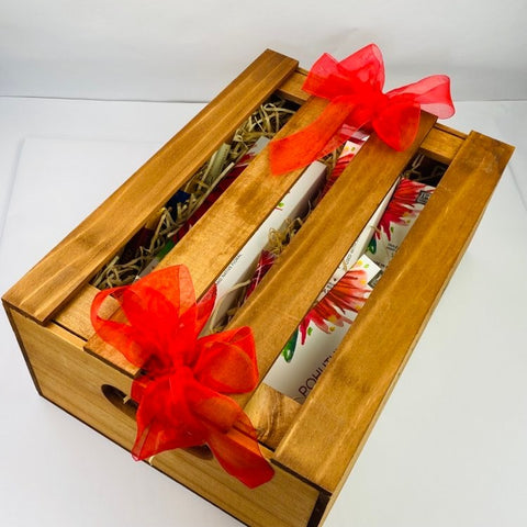 Gift Box with ribbon and body lotions