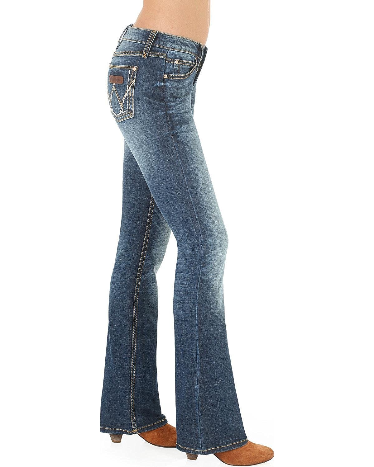 Wrangler Women's Mae Western Retro Bottoms Boot Cut Jeans - 09MWZMS ...