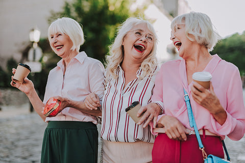 Healthy women having fun