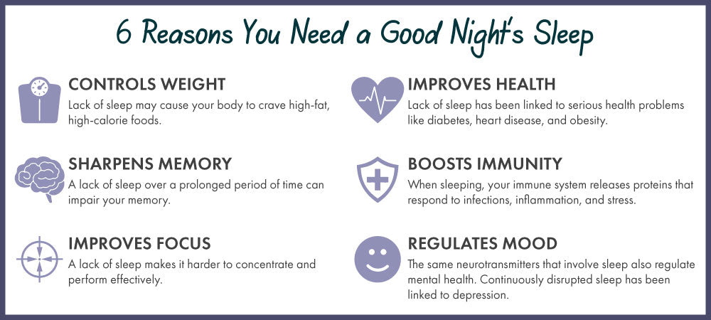 6 Reasons You Need a Good Night's Sleep infographic