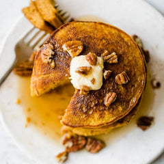 Healthy Pumpkin Oatmeal Pancakes