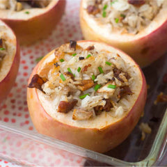 Baked Apples Stuffed with Rice and Pecans