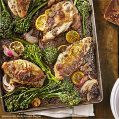 Lemon-Rosemary Chicken with Roasted Broccolini
