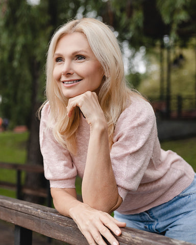 Woman in late-40s enjoys the outdoors