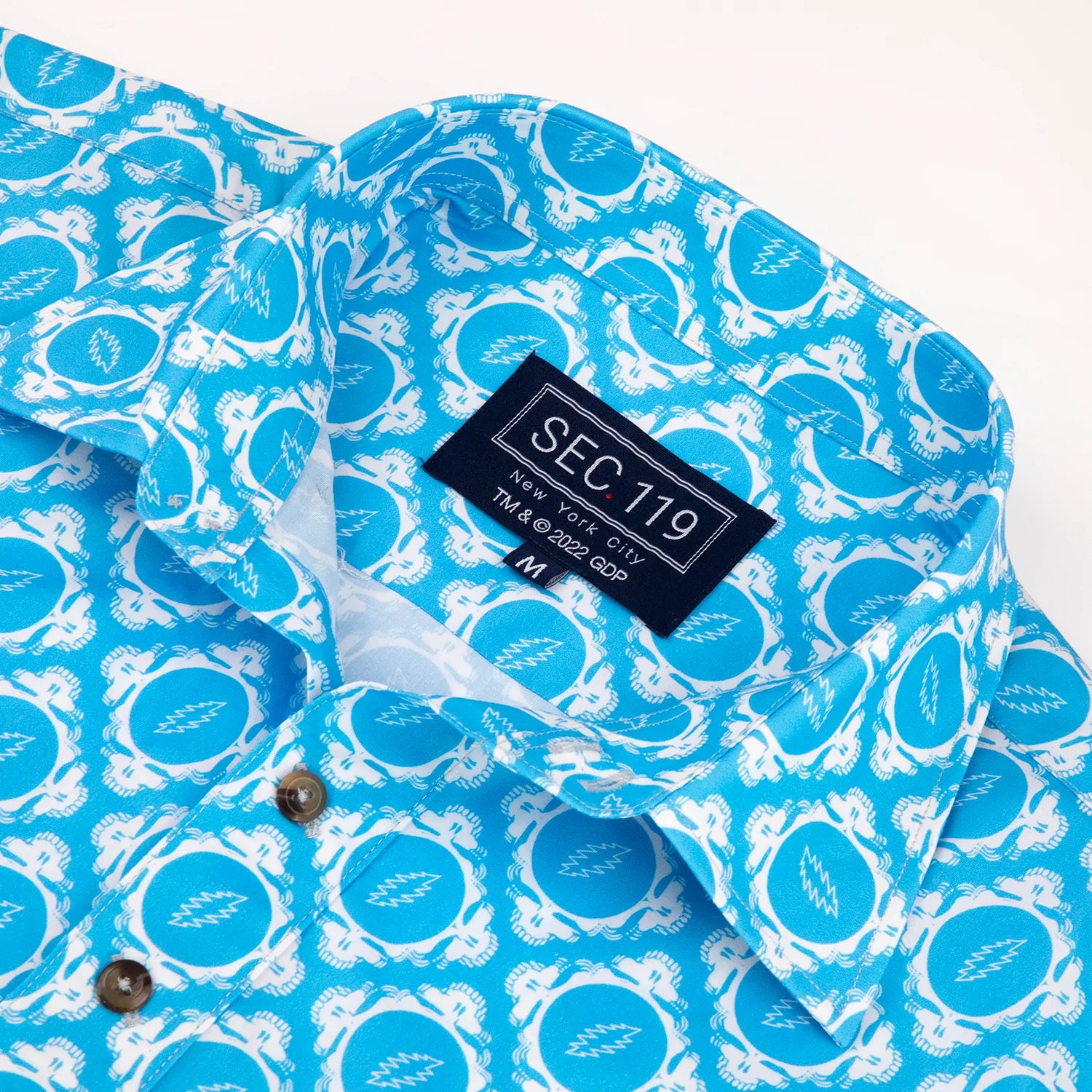 Jerry Garcia Iconic Mesh Button Down in Royal– Section 119