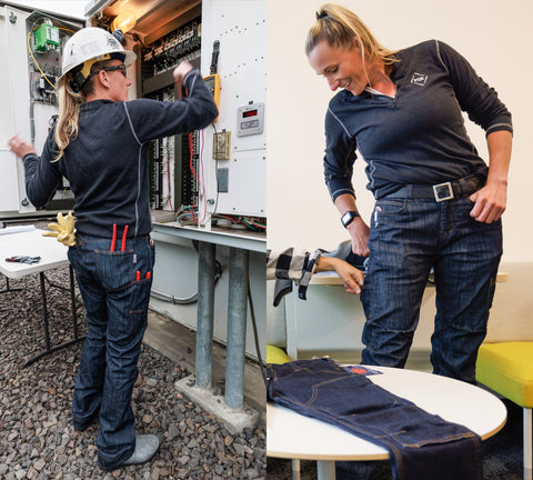 Micky Annen, PGE journeyman wireman, goes from in the  field to in the focus group wearing DX Bootcut in FR Denim. 