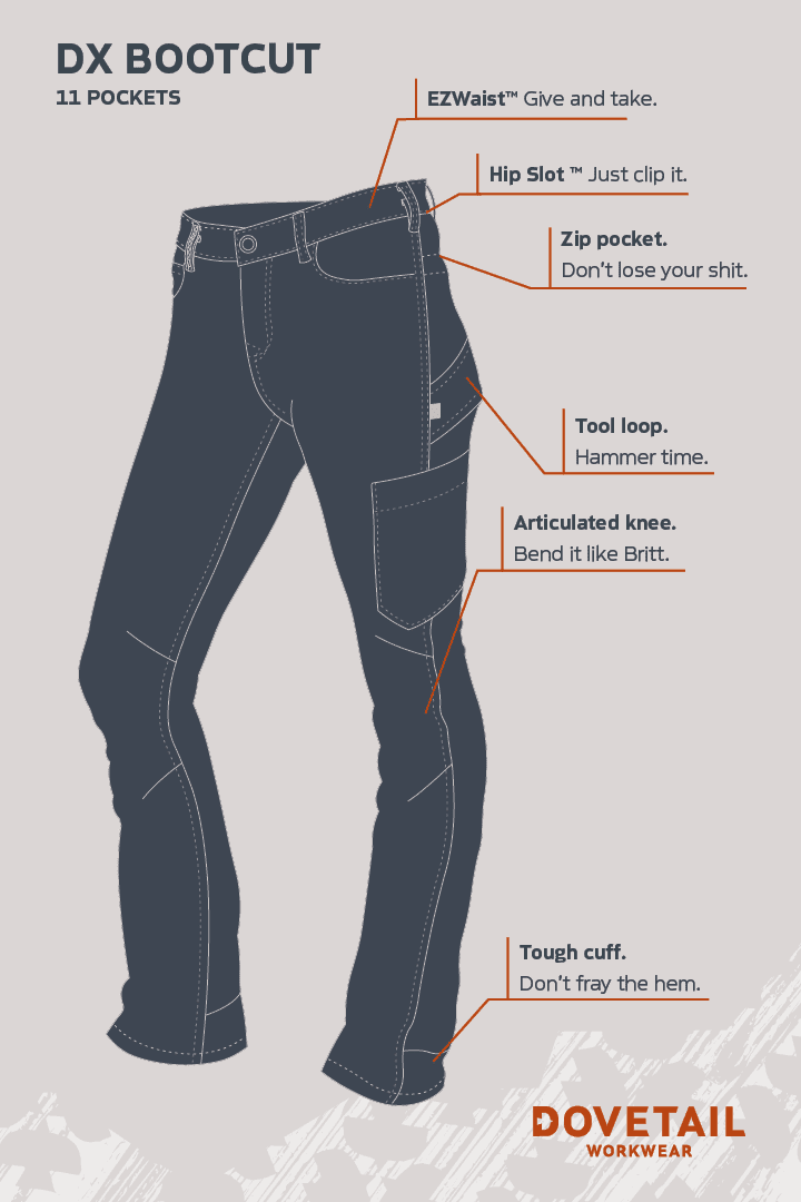 Dovetail DX Bootcut CORDURA Indigo Denim Jeans