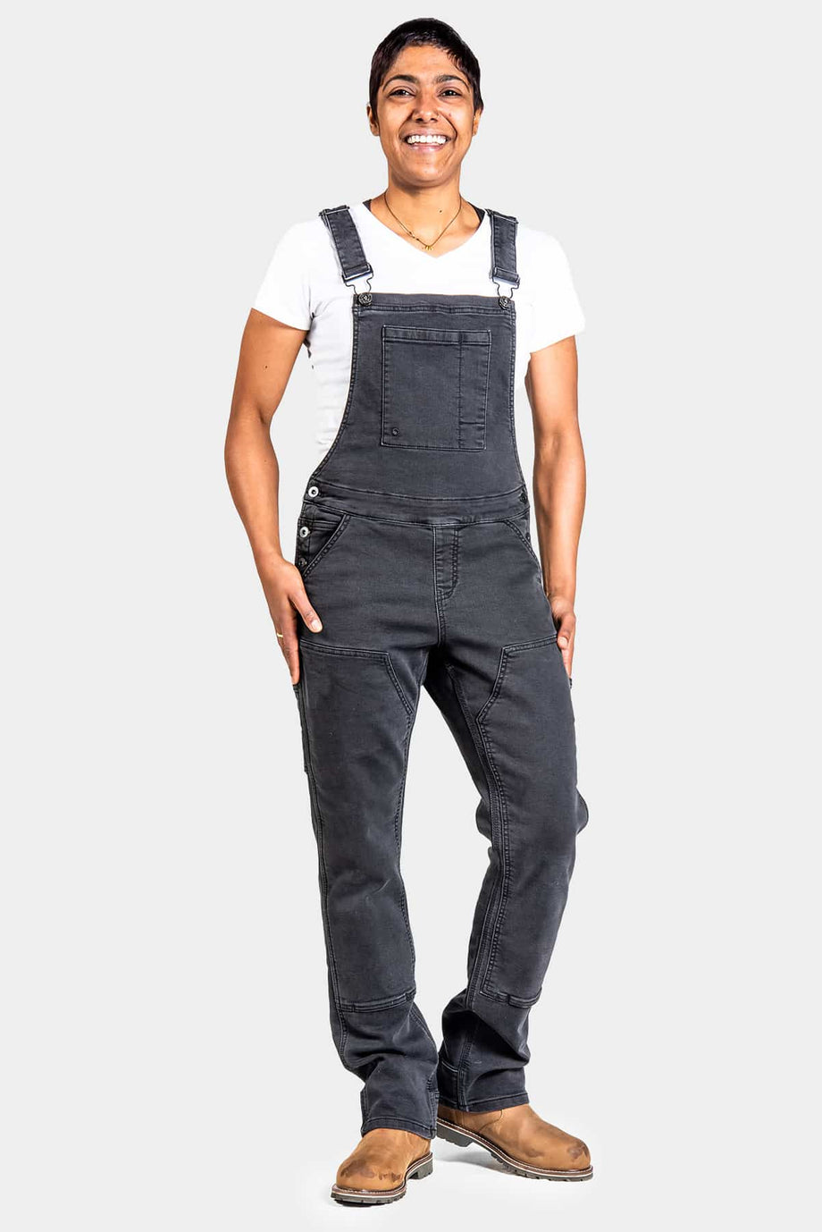 Dovetail Freshley Overalls Black Thermal Denim