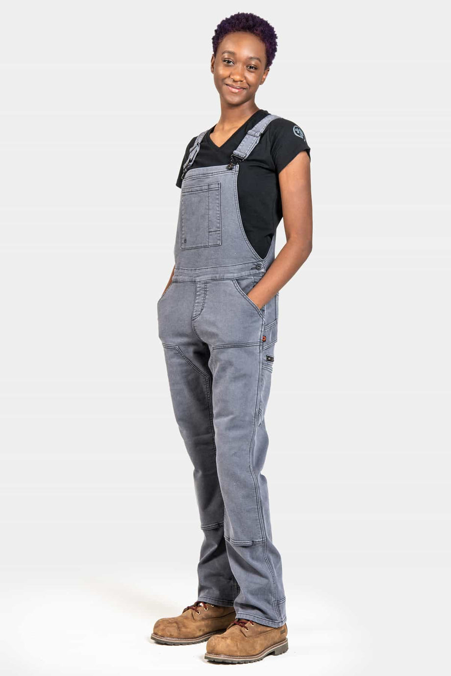 Dovetail Freshley Overalls Grey Thermal Denim