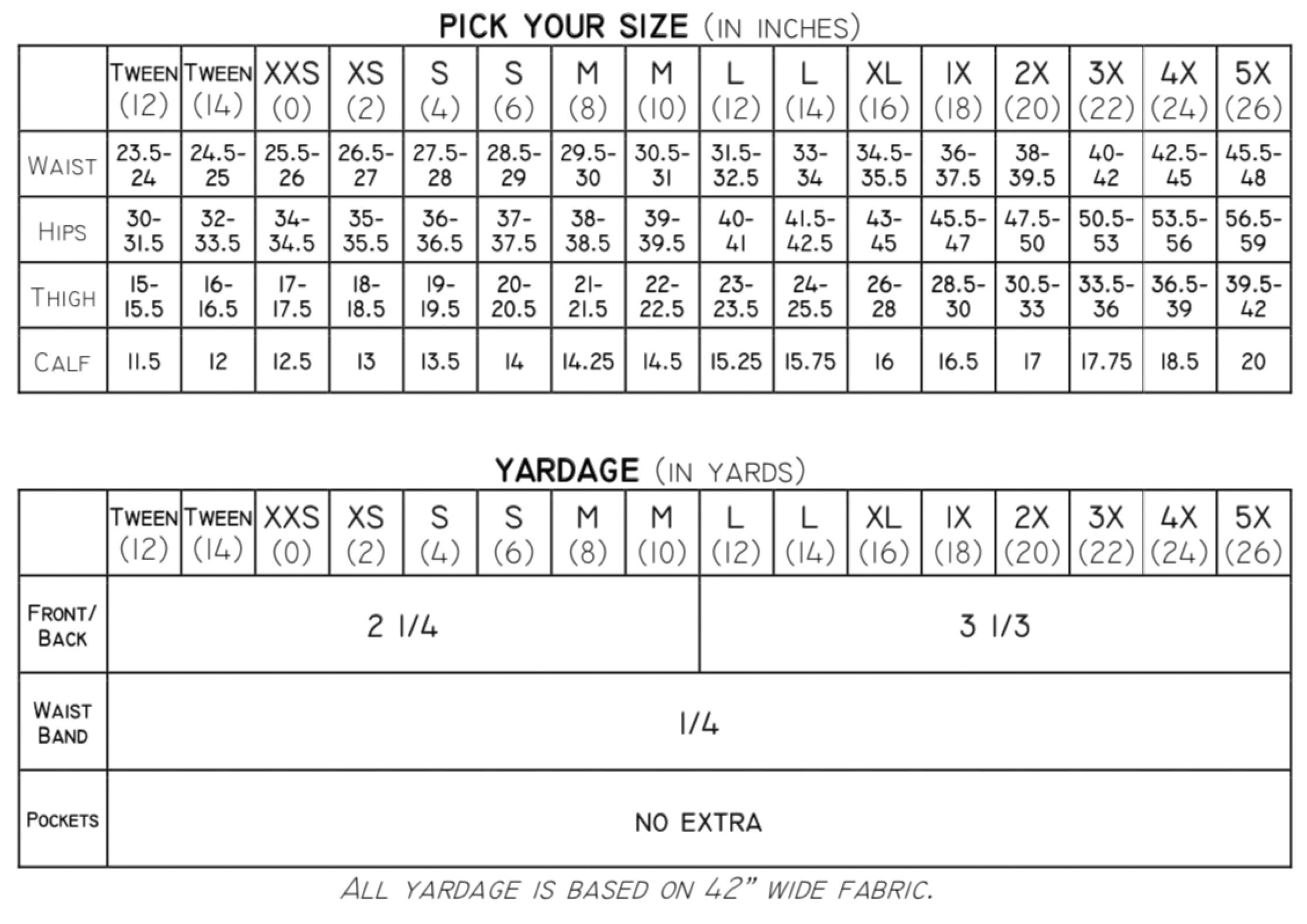 All Patterns (old size chart) – Page 4 – George And Ginger Patterns